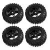 4Pcs RC Wheels And Tires Set 82mm Front and Rear with Interlaced Pattern for WLToys 144001 1 14 RC Off Road Car
