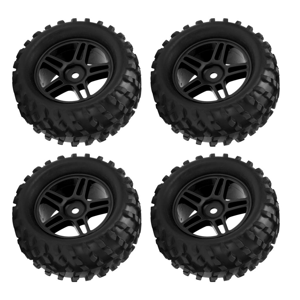 4Pcs RC Wheels And Tires Set 82mm Front and Rear with Interlaced Pattern for WLToys 144001 1 14 RC Off Road Car