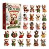 Christmas Advent Calendar 2026 Dog Calendar, 24-Day Acrylic Ornament Set with Mini Puppy Kids Gifts Figures, 2D Flat Tree Hanging Countdown