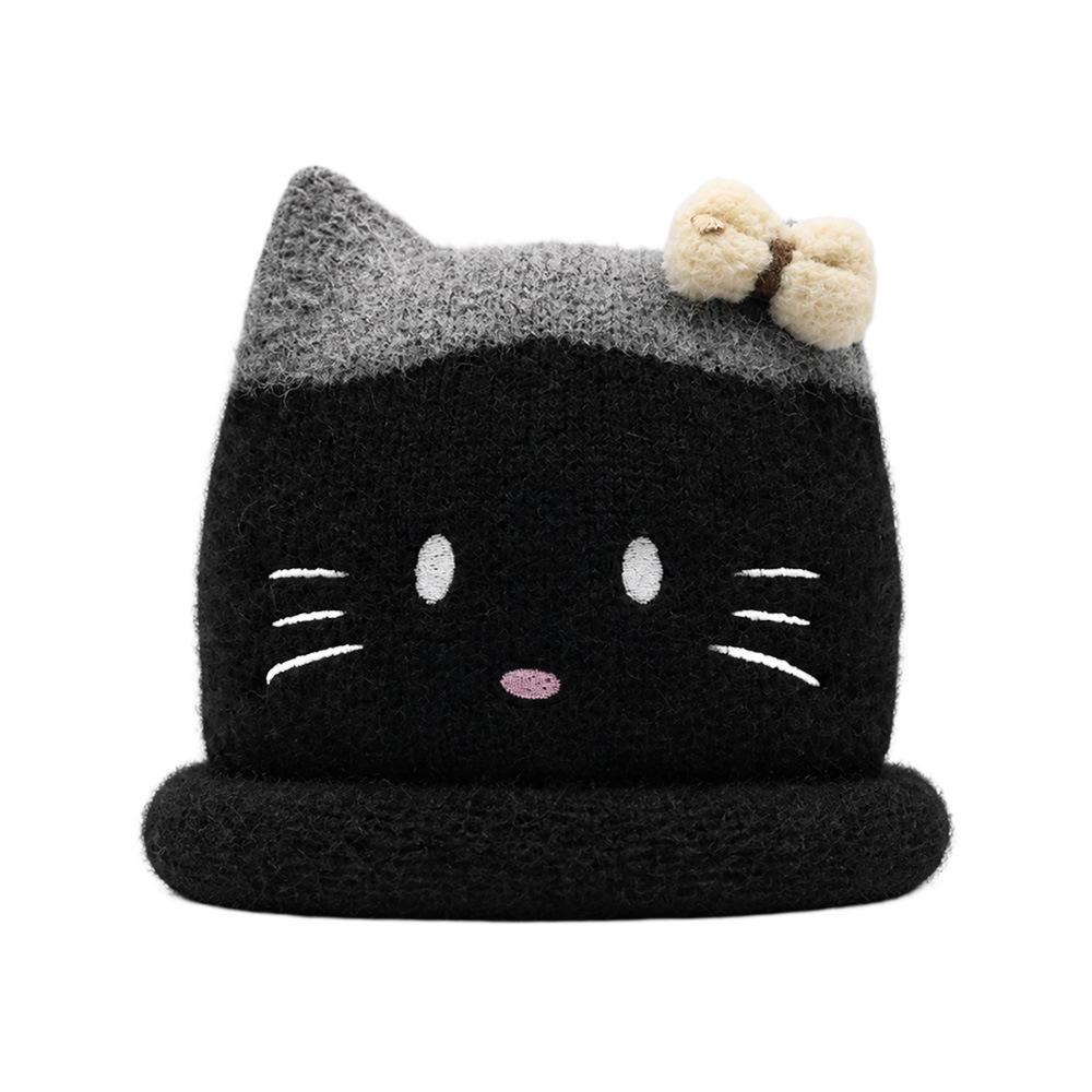 Winter hat women's fleece thickened soft wool hat adult cute cat ears warm ear protector knitted hat