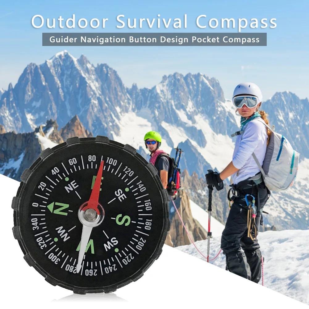1-10PCS Portable Mini Camping 45mm Outdoor Survival Compass Guider Navigation Button Design Pocket Compass Practical Guider