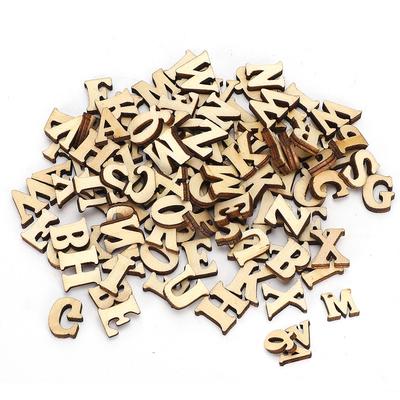 200 pezzi fai da te a forma di lettera di registro in legno foglio giocattolo educativo artigianato decorazione per 26 lettere inglesi