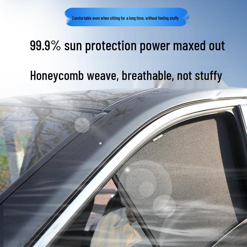 Magnetic Car Curtain Sunshade - Privacy & Heat Insulation Mesh for Side Windows