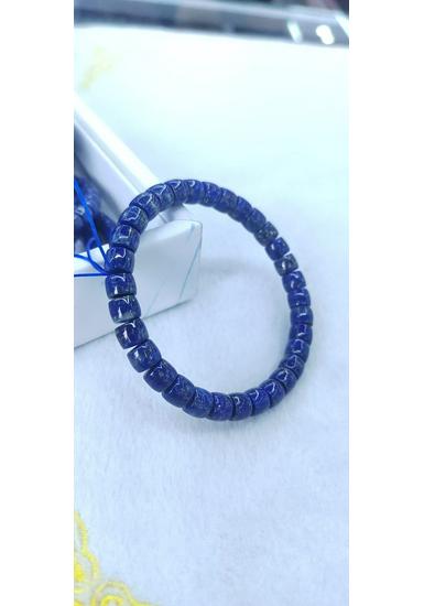 Natural Afghan Lapis Lazuli Barrel Beads Bracelet - Authentic Tablet Shape Spacer Beads 6mm
