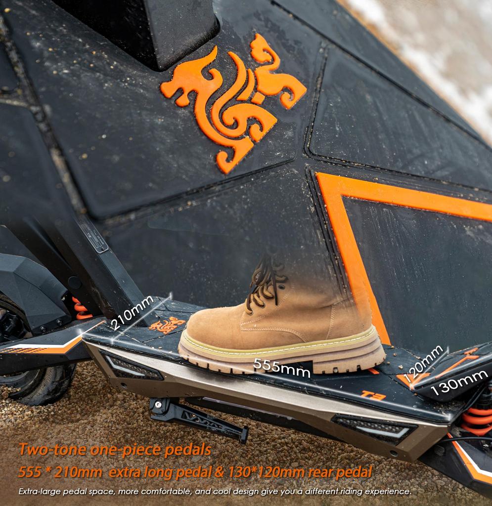 Patinete eléctrico plegable KuKirin T3, motor de 800W, batería de 48V 15.6Ah, velocidad máxima 45km/h, autonomía 58km, neumáticos de 10 pulgadas + 4 Regalos