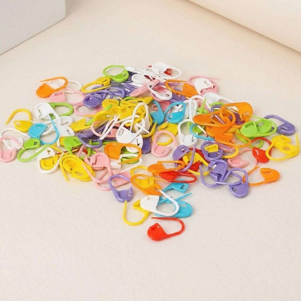 

100Pcs Colorful Plastic Marking Pins for Knitting Sewing DIY Crafts Anti Unraveling Needlework Supplies