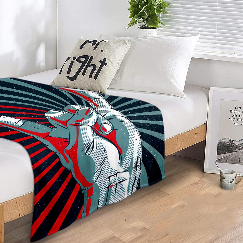1PC Musical Elements Printed Blanket, All Season Lightweight Home Office Outdoor Nap Multifunctional Blanket A10
