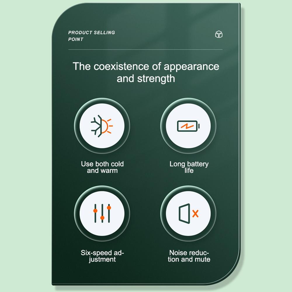 Aer condiționat portabil nou, răcitor pentru gât, ventilator electric fără lame, încălzire, încălzire, purtabil, masaj pentru gât, gât personal