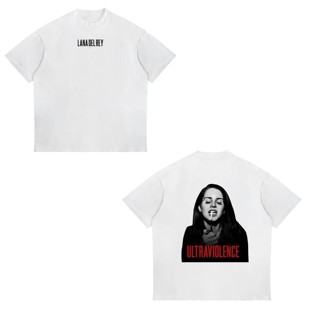 Singer Lana Del Rey Graphic T Shirt Unisex Women Fashion Hip Hop 90s Vintage TShirts Oversized Cotton Casual Tshirt Y2k Streetwear