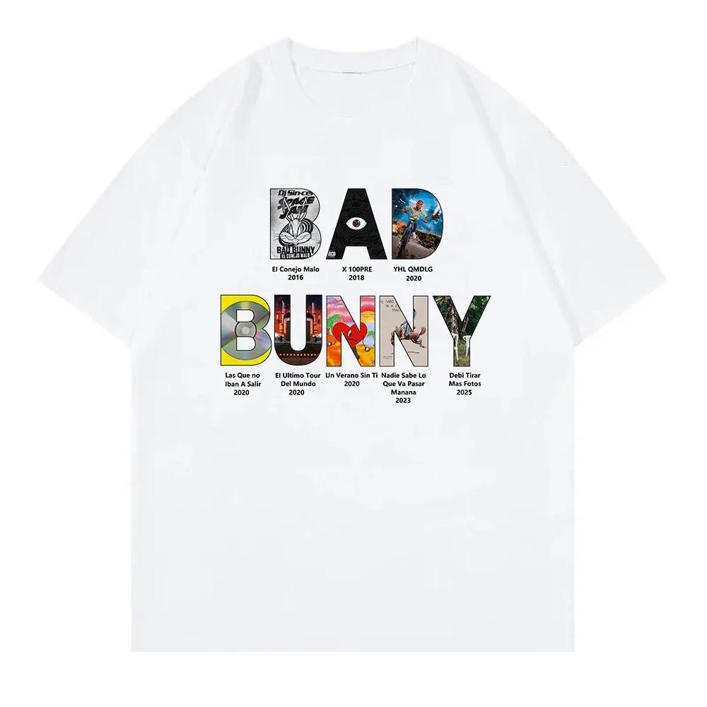 BAD BUNNY DeBÍ TiRAR MáS FOToS TShirt All Album Women Clothing Retro Harajuku High Quality Clothes Fans TShirts