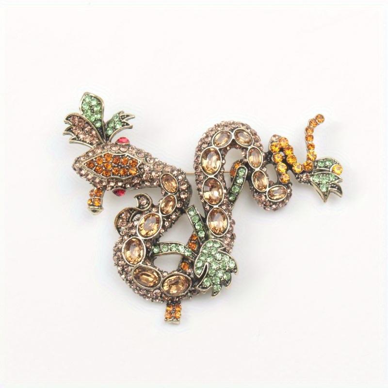 Stylish and Elegant Zodiac Animal Snake Brooch Personalized Luxury Accessory Pin Gift