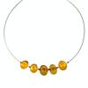 Lemon Amber Rope Necklace - Baltic Amber Collier