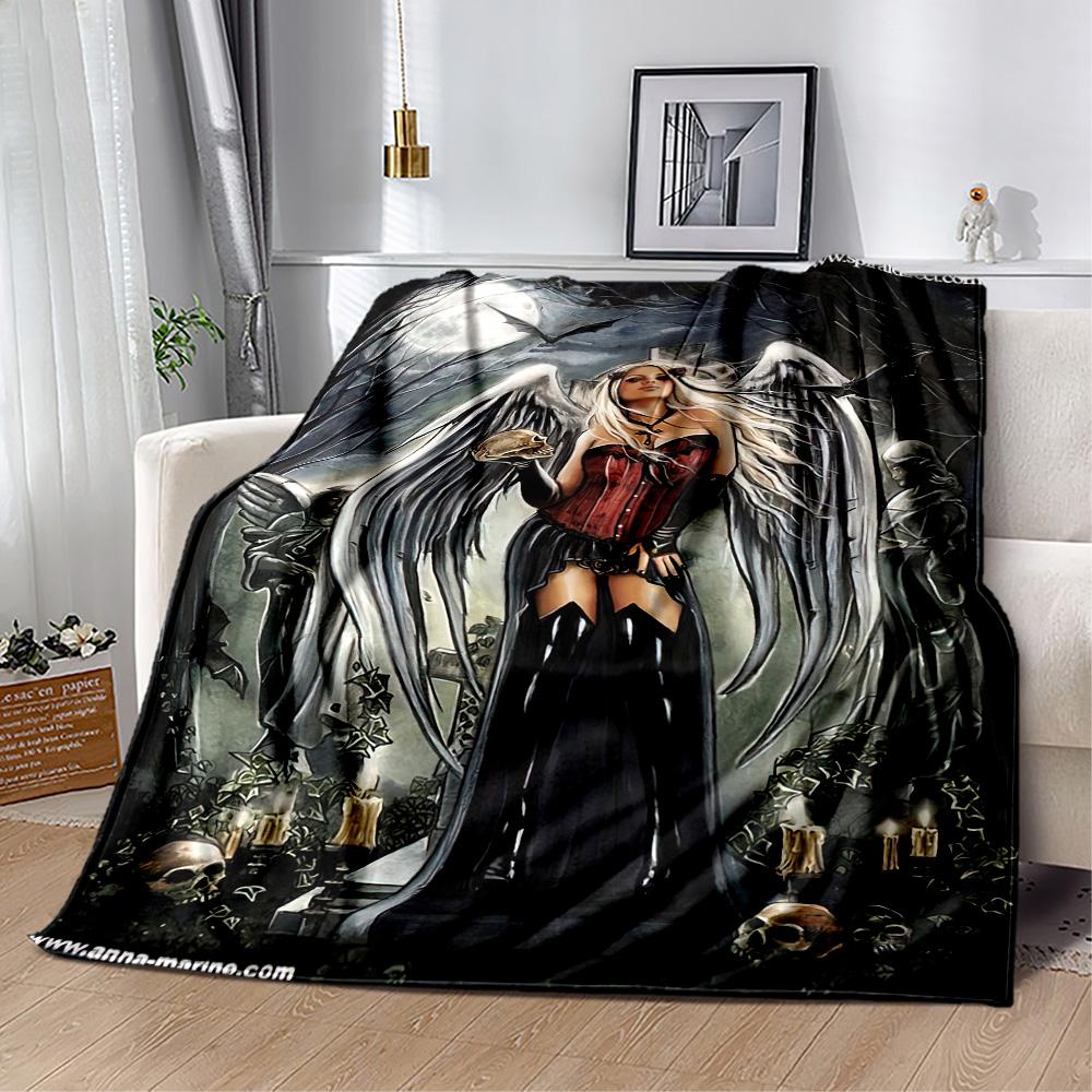 Gothic Style Blanket Ultra-Soft Perfect for Sofa Seaside Office Chair for All Occasions Digital Print Ideal Gift For Birthday Valentine'S Day
