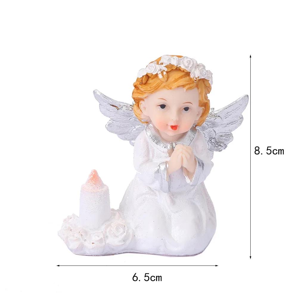 2pcs Angel Flower Fairy Cute Warm Countryside Resin Crafts Garden Home Living Room Entrance Decoration Ornament Birthday Gift