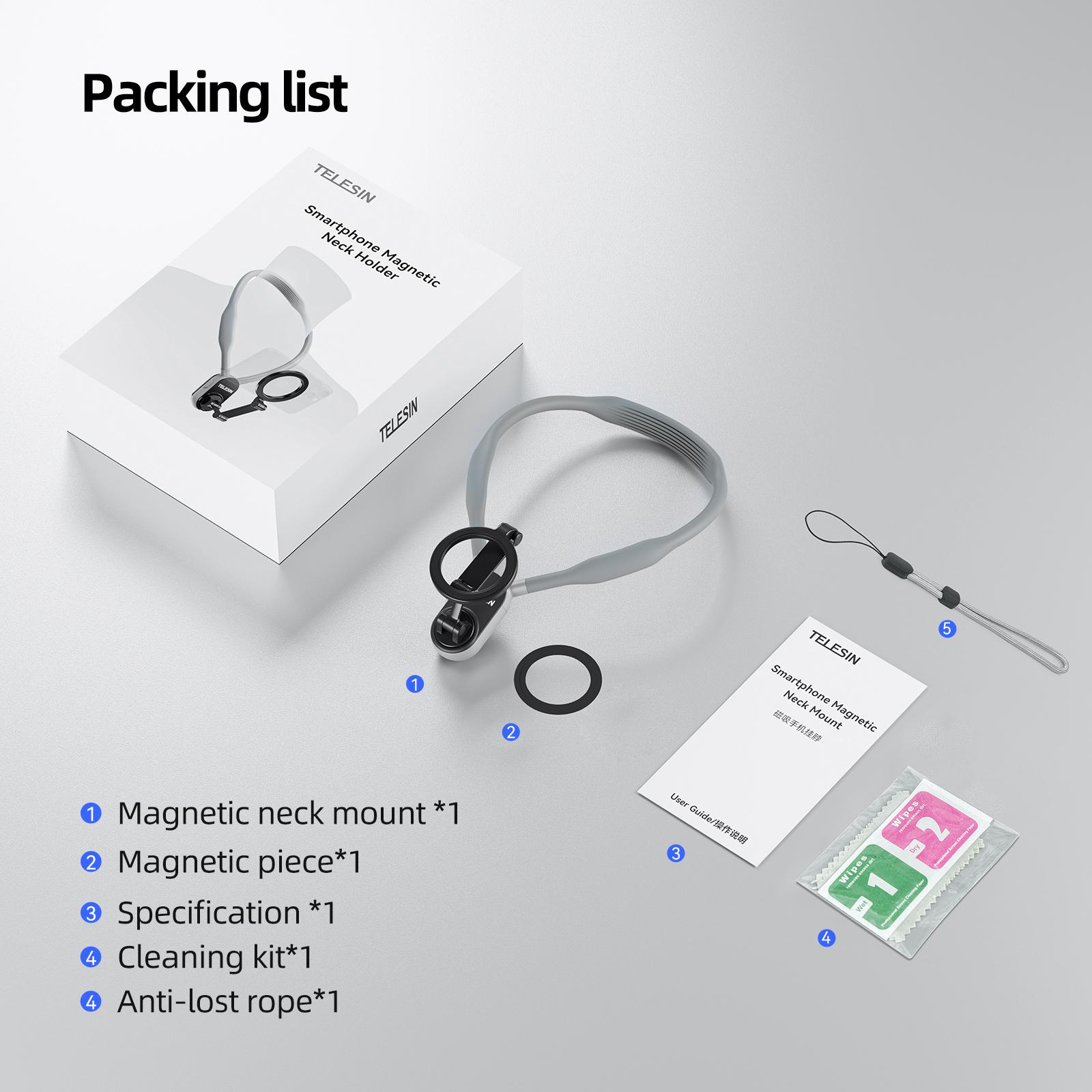 

TELESIN Силиконовый Магнитный Быстросъемный Нагрудный Держатель для iPhone 15 14 13 12 11 SAMSUNG HUAWEI XIAOMI Аксессуары для Смартфона Ordinary size