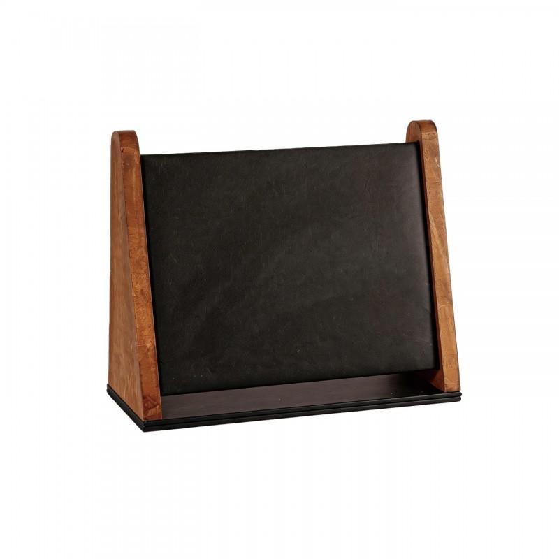 Wooden Slant Jewelry Display Stand Desktop Organizer Rings Necklaces Vintage Style