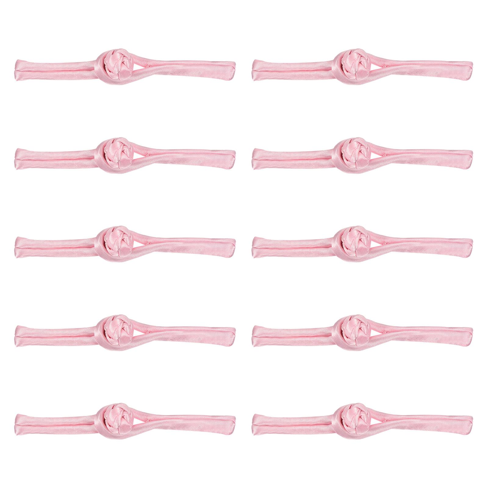 

10pcs Chinese Knots Frog Buttons Closure White Sewing Buttons Fasteners for DIY Sewing Coats Cloak Sweater Bridal Costume Outfit рожевий
