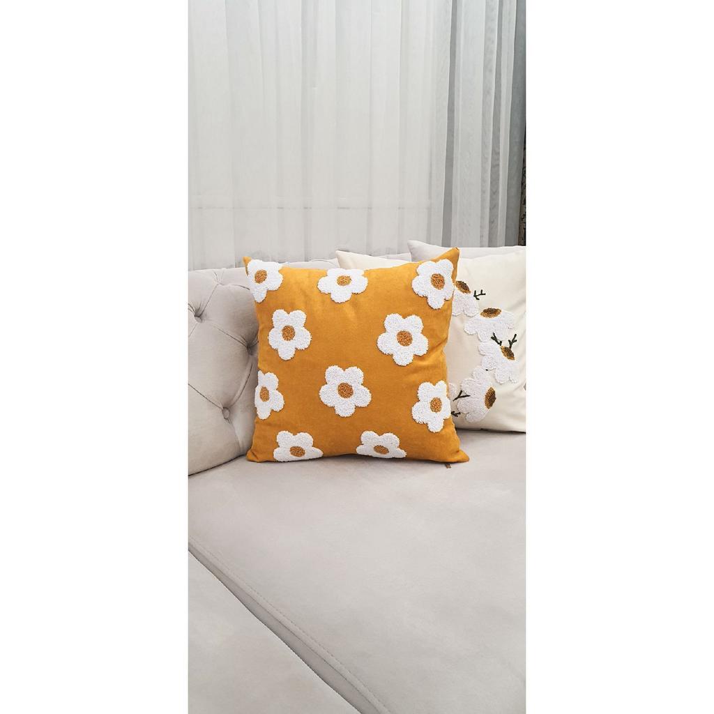 Daisy Mustard Cushion Cover