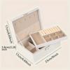 1pc- Portable Jewelry Box Jewelry Organizer Display Travel Jewelry Case Boxes Button Leather Storage Jewelers
