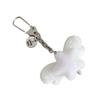 Fuzzy Flocking Star Keychain with Angel Wing Pendant Soft Stylish Fashionable Accessory For Phone Keys Bag Gift