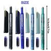 Fountain Pen Retractable 0.38Mmink Medium Nib Transparent Barrel For Calligraphy Includes 5 Refillable Ink Cartridges 1 Pen Case