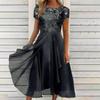 Elegantní šifonové krajkové družičkovské večerní šaty Dlouhé s výřezy Patchwork Dámské šaty