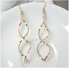 European & American Minimalist Spiral Curve Stud Earrings - Wave Drop Design for Women