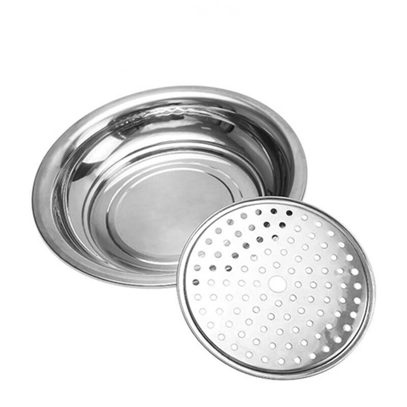 Chahua Stainless Steel Dual-Layer Dumpling Plate Set