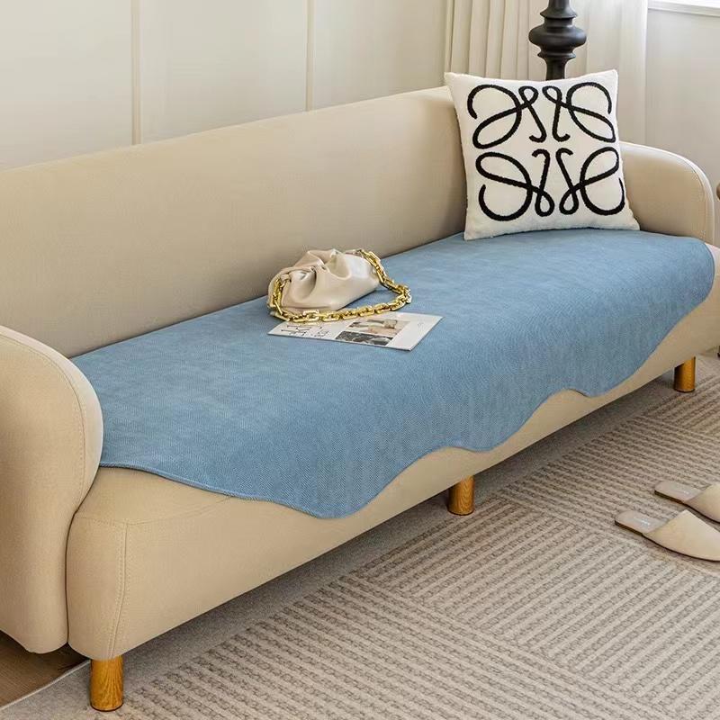 Unregelmäßig geformte weiche Sofahandtücher, einfarbig, luxuriöse Sofabezüge für Wohnzimmer, ganzjährig, universelle rutschfeste Couchbezüge