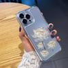 White Lotus Silicone Case Compatible with iPhone 11/12/13/15/16 Pro Max Full Protection Anti-Fall Protective Cover For iPhone16 16Pro 15Pro