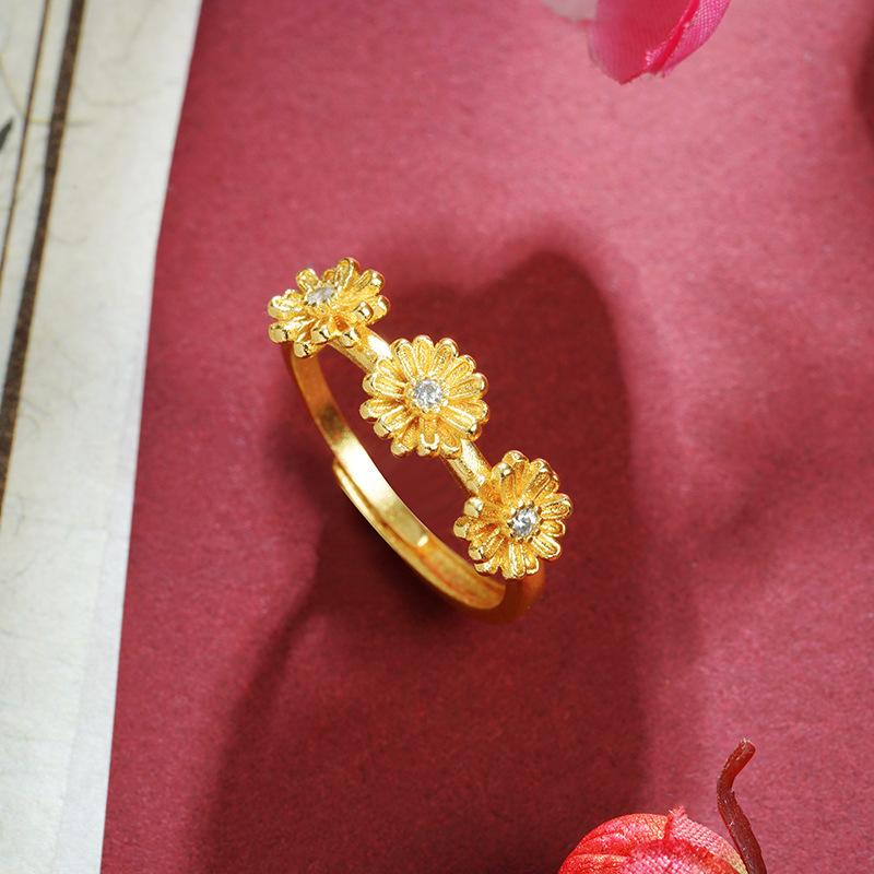 Ring Palace Style Daisy Corolla Live Ring Women's High-end Sense