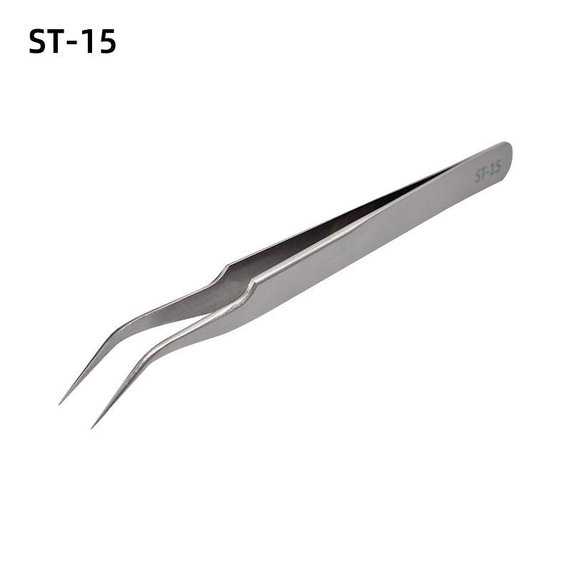 Stainless Steel Eyebrow Tweezer False Eyelash Extension Tools Auxiliary Repair Hyperfine High Precision Anti Acid Tweezers
