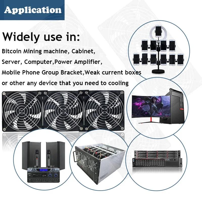 Cooling Fan 3000RPM Fan Cooling Belt Controller Multi Functional Chassis Workstation Cabinet Cooling Service Station Cooling Fan