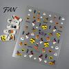 Halloween Theme Nail Decals Art Stickers, 5D Embossed Skull Pumpkin Ghost Parties Stickers Decals, Waterproof Self Adhesive Manicure Decoration