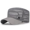 Adjustable Classic Mesh Flat Top Caps Vintage Army Military Cadet Style Hat Outdoor Travel Casual Cadet Army Cap Casual Sun Cap