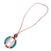HERMES H-equipe logo Accessories Necklace lacquer pink/Green