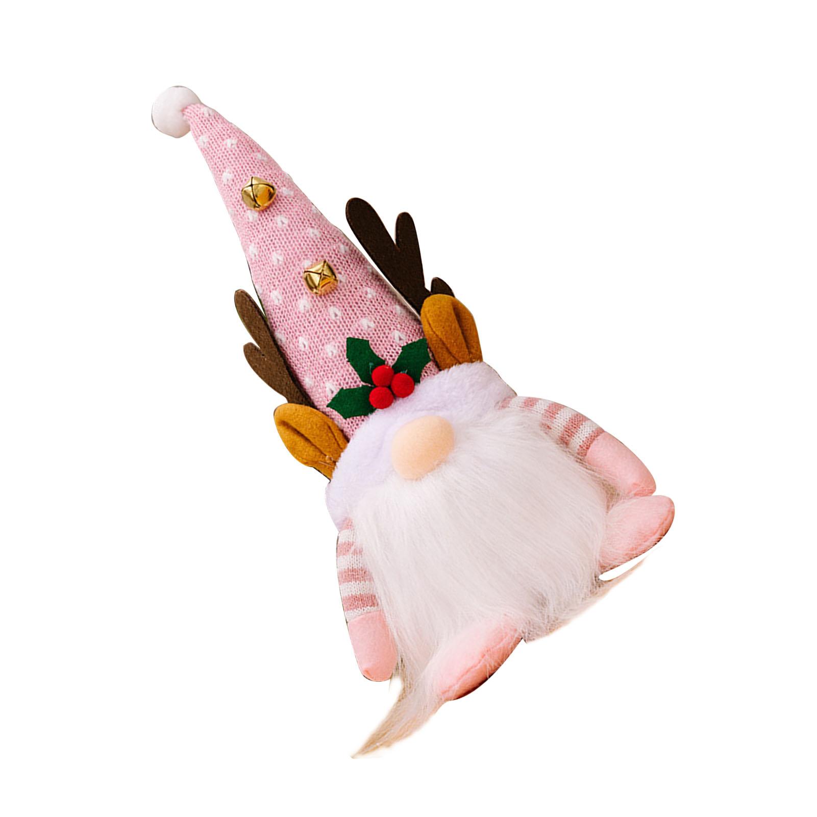 

Рождественский гном плюшевое украшение со светом шведский рождественский ручной работы скандинавский томте эльф кукла розовый