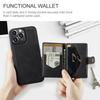 For iPhone 14 Pro Max Case 2 in 1 Leather+TPU Phone Cover Removable Card Holder