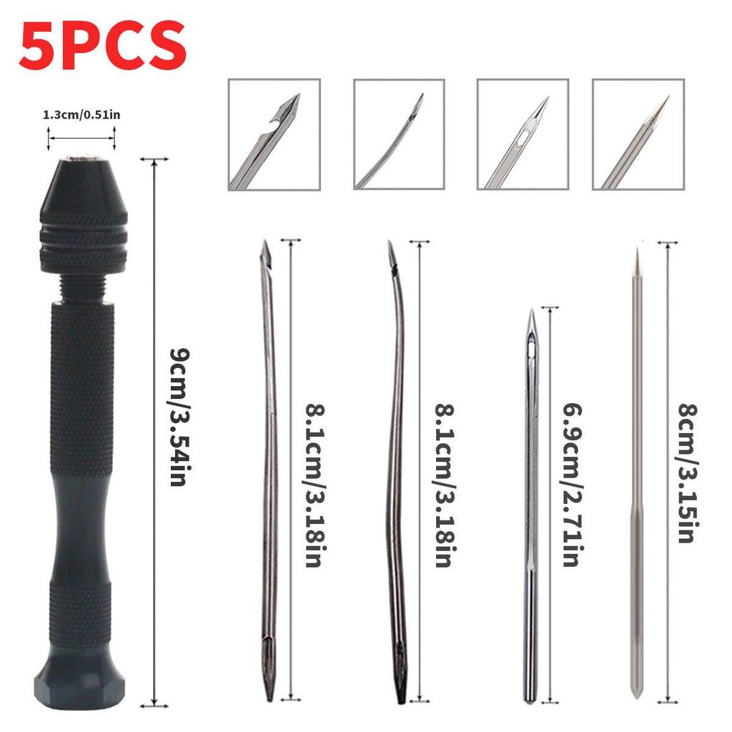 Exclusive Leather Repair Set with Replaceable Awl and Pure Copper Handle