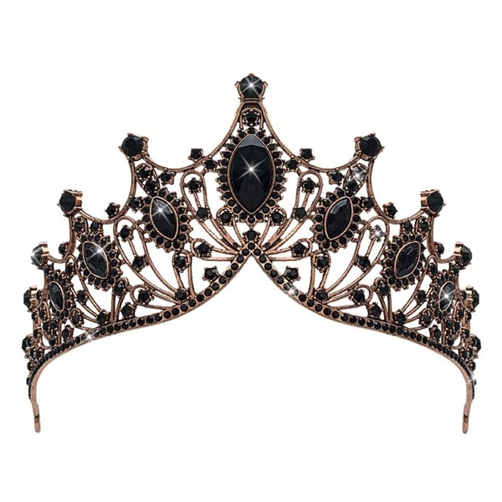 Alloy Queen Princess Crown Baroque Prom Dress Jewelry Vintage Bridal Headband  New Year