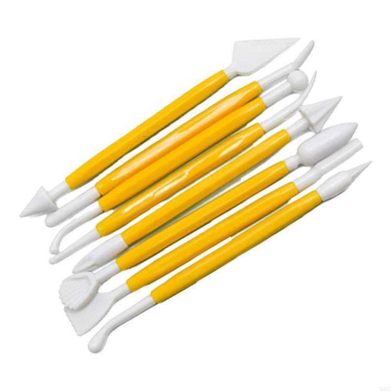 8Pcs Plastic Cake Sculpture Pen Fondant Sculpting Tool Cake Scraper Enduring X3UC