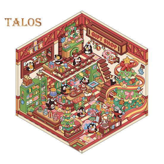 4Pcs DIY 3D House Stickers Kit Adults Kids Reusable Stress-Reducing Miniature Scene Sticker Set DIY Projects Gift