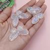 30Pcs 40*30mm Laser Color Single Hole Butterfly Pendant Creative AB Color Beads DIY Accessories for Jewelry Making