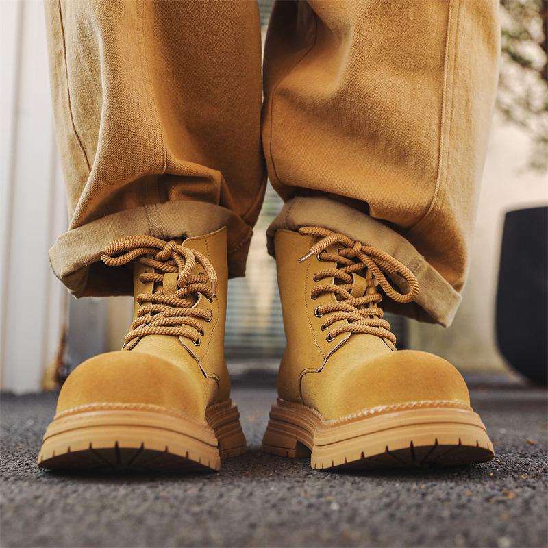 Martin boots thick-soled tooling boots 2025 new high-top British style retro medium-top men's rhubarb boots 2278-J