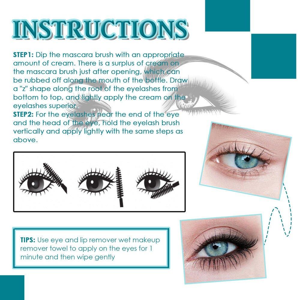 JAYSUING Waterproof Fashion Black Eye Makeup Eyelash Curling Thick Mascara Silk Fiber Volume Women