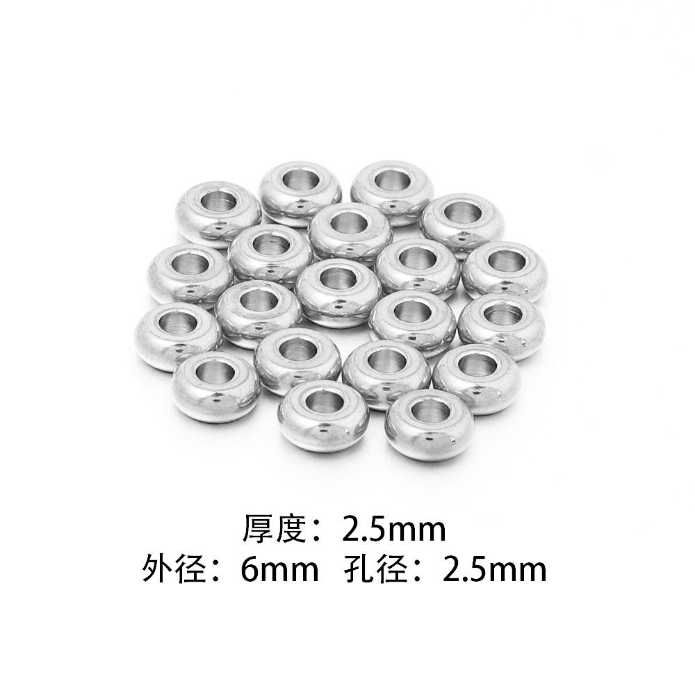 20/50pcs Stainless Steel Spacer Beads Flat Round Loose Wheel Beads For Jewelry Making DIY Charms Bracelet Necklace Accessories