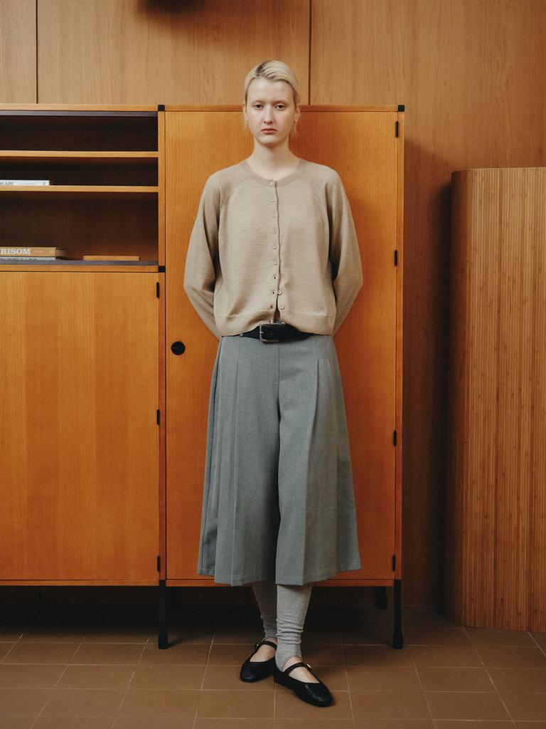 Reply Wool Round Cardigan_Beige