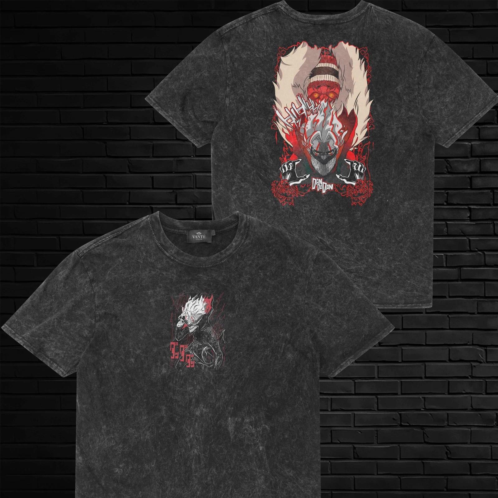 

Okarun Dandadan Acid Wash T-Shirt Graphic Tee Mens Unisex Cotton Streetwear S