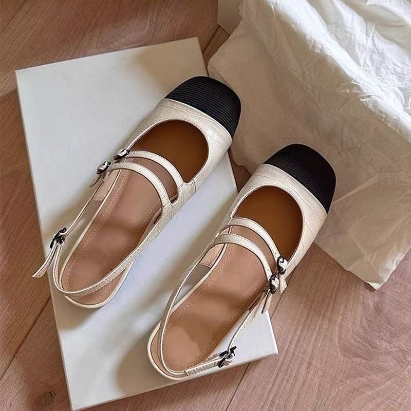 Silver Galaxy Mary Jane shoes new bag head sandals soft sole flat sole single shoes women