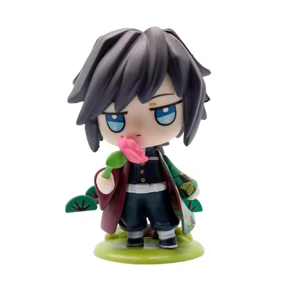 sold 1-12pcs Anime Demon Slayer Model Tanjiro Kamado Nezuko cartoon figure PVC model ornament child Christmas Halloween gift